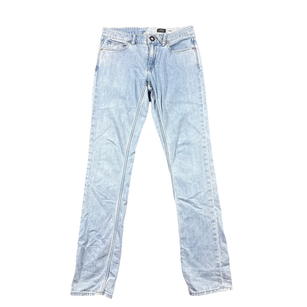 Volcom Vorta Slim Straight Fit Blue Jeans Mens 29 Casual Denim Pants Fit 30/33